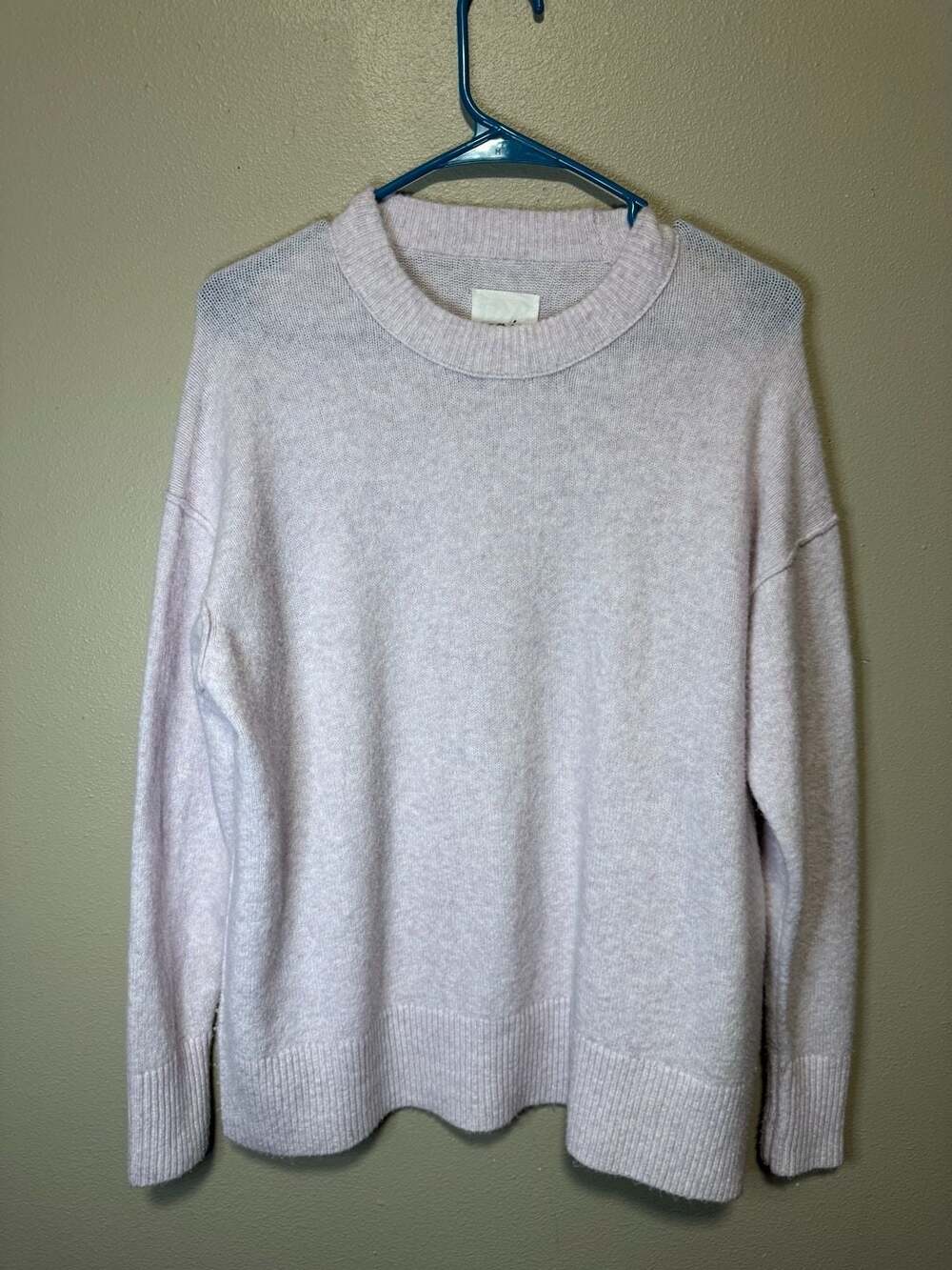 Aerie Oversized Crewneck Sweater Size XXS Pink Lavender